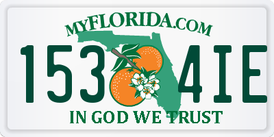 FL license plate 1534IE