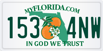 FL license plate 1534NW