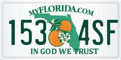 FL license plate 1534SF