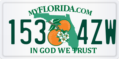 FL license plate 1534ZW