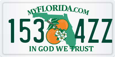 FL license plate 1534ZZ