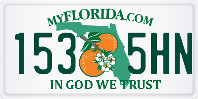 FL license plate 1535HN