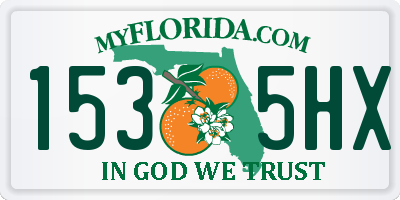 FL license plate 1535HX