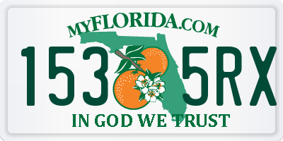 FL license plate 1535RX