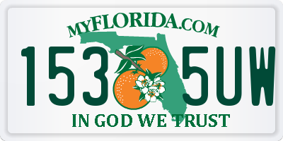 FL license plate 1535UW