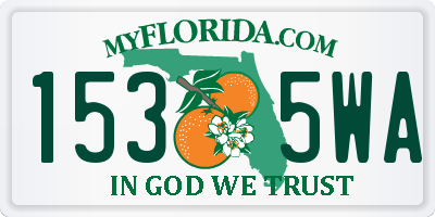 FL license plate 1535WA