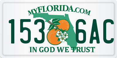 FL license plate 1536AC