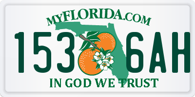 FL license plate 1536AH