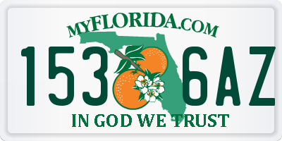 FL license plate 1536AZ