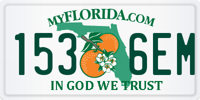 FL license plate 1536EM