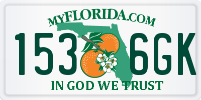 FL license plate 1536GK