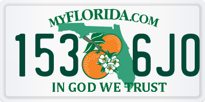 FL license plate 1536JO