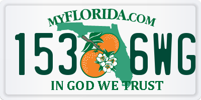 FL license plate 1536WG