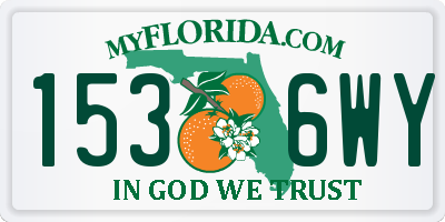 FL license plate 1536WY