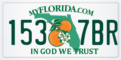 FL license plate 1537BR