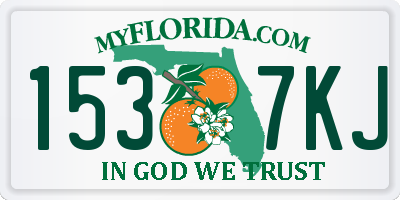 FL license plate 1537KJ