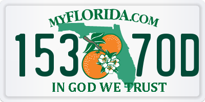 FL license plate 1537OD