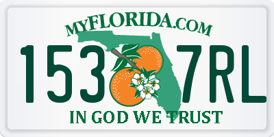 FL license plate 1537RL