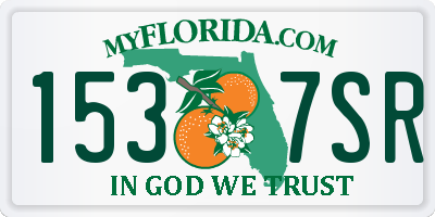 FL license plate 1537SR