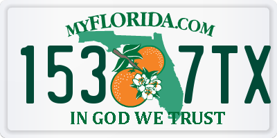 FL license plate 1537TX