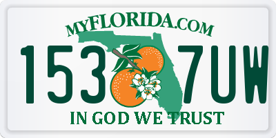 FL license plate 1537UW