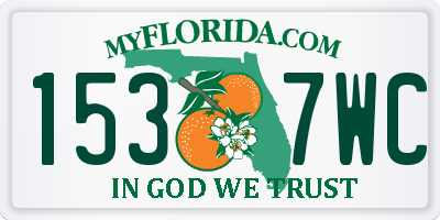FL license plate 1537WC