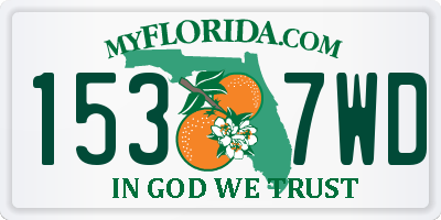 FL license plate 1537WD