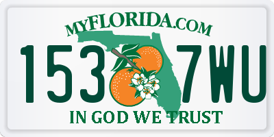 FL license plate 1537WU