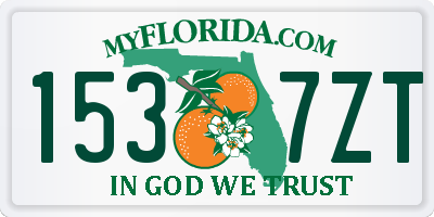 FL license plate 1537ZT