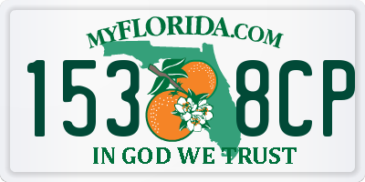 FL license plate 1538CP