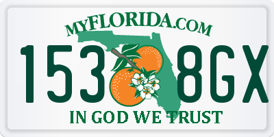 FL license plate 1538GX