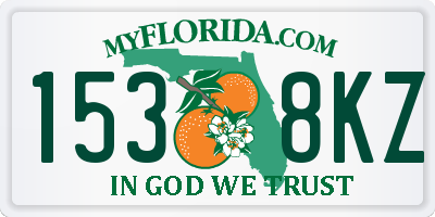 FL license plate 1538KZ