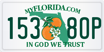 FL license plate 1538OP