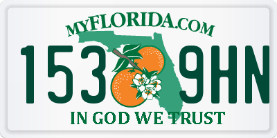 FL license plate 1539HN