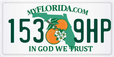 FL license plate 1539HP