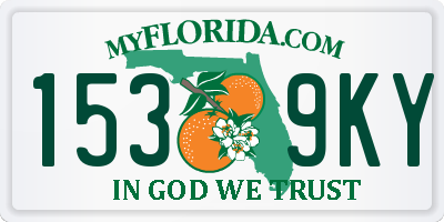 FL license plate 1539KY