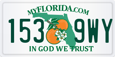 FL license plate 1539WY