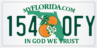 FL license plate 1540FY