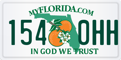 FL license plate 1540HH