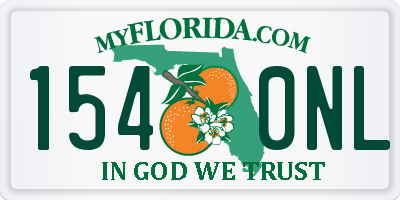 FL license plate 1540NL