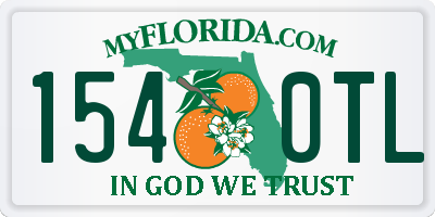 FL license plate 1540TL