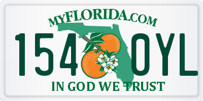 FL license plate 1540YL