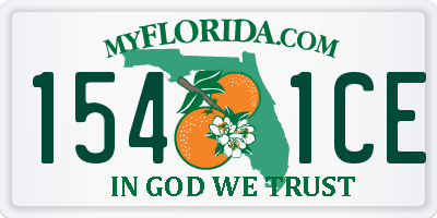 FL license plate 1541CE