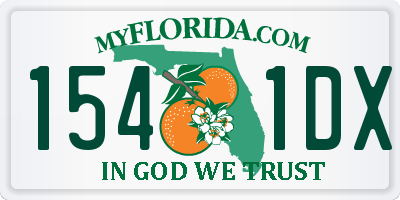 FL license plate 1541DX