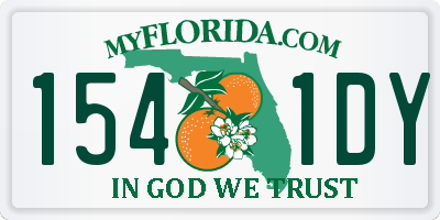 FL license plate 1541DY