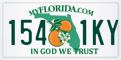 FL license plate 1541KY