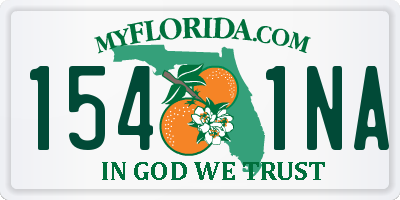 FL license plate 1541NA