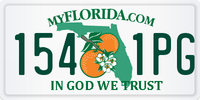 FL license plate 1541PG