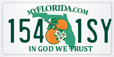 FL license plate 1541SY
