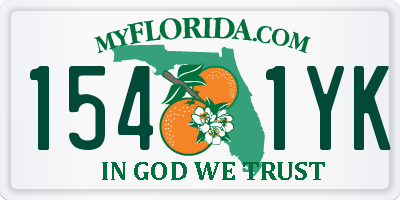 FL license plate 1541YK